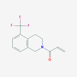 molecular formula C13H12F3NO B2744471 1-[5-(Trifluoromethyl)-3,4-dihydro-1H-isoquinolin-2-yl]prop-2-en-1-one CAS No. 2176843-99-3