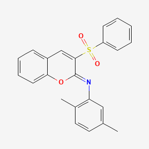 (Z)-2,5-dimethyl-N-(3-(phenylsulfonyl)-2H-chromen-2-ylidene)aniline