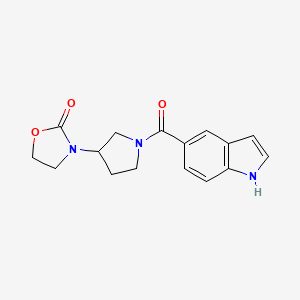3-(1-(1H-indole-5-carbonyl)pyrrolidin-3-yl)oxazolidin-2-one