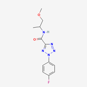 molecular formula C12H14FN5O2 B2744479 2-(4-fluorophenyl)-N-(1-methoxypropan-2-yl)-2H-tetrazole-5-carboxamide CAS No. 1396625-25-4