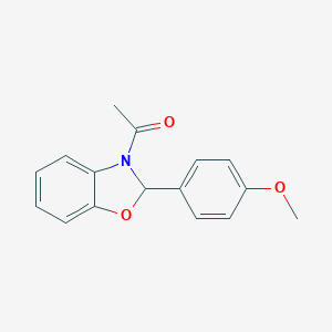 molecular formula C16H15NO3 B274448 3-Acetyl-2-(4-methoxyphenyl)-2,3-dihydro-1,3-benzoxazole 