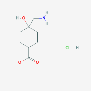 Methyl 4-(aminomethyl)-4-hydroxycyclohexane-1-carboxylate hydrochloride