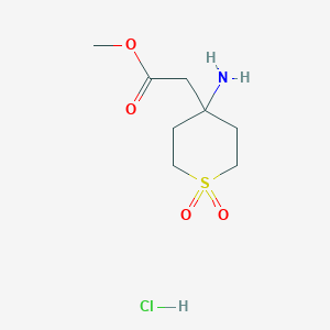 Methyl 2-(4-amino-1,1-dioxothian-4-yl)acetate;hydrochloride
