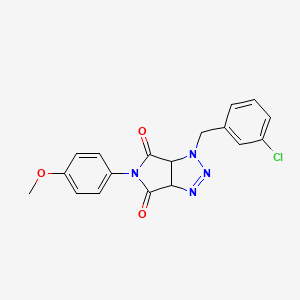 1-(3-chlorobenzyl)-5-(4-methoxyphenyl)-3a,6a-dihydropyrrolo[3,4-d][1,2,3]triazole-4,6(1H,5H)-dione