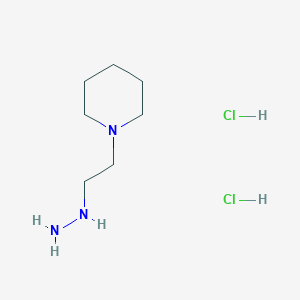 molecular formula C7H19Cl2N3 B2744485 1-(2-Hydrazinylethyl)piperidine dihydrochloride CAS No. 824-92-0