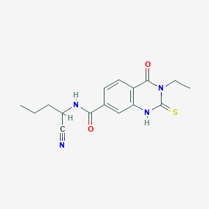 molecular formula C16H18N4O2S B2744488 N-(1-cyanobutyl)-3-ethyl-4-oxo-2-sulfanyl-3,4-dihydroquinazoline-7-carboxamide CAS No. 1259046-98-4