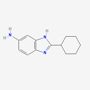 molecular formula C13H17N3 B2744496 2-Cyclohexyl-1H-benzoimidazol-5-ylamine CAS No. 51759-51-4