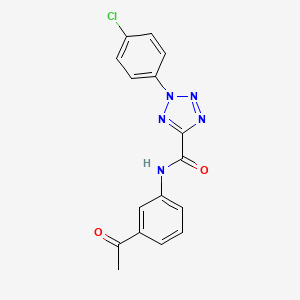 molecular formula C16H12ClN5O2 B2744498 N-(3-acetylphenyl)-2-(4-chlorophenyl)-2H-tetrazole-5-carboxamide CAS No. 1396798-49-4