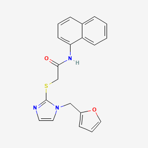 2-[1-(furan-2-ylmethyl)imidazol-2-yl]sulfanyl-N-naphthalen-1-ylacetamide