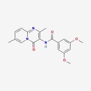 molecular formula C19H19N3O4 B2744503 N-(2,7-dimethyl-4-oxo-4H-pyrido[1,2-a]pyrimidin-3-yl)-3,5-dimethoxybenzamide CAS No. 941923-65-5