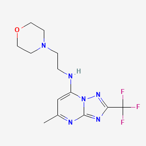 5-methyl-N-(2-morpholinoethyl)-2-(trifluoromethyl)-[1,2,4]triazolo[1,5-a]pyrimidin-7-amine