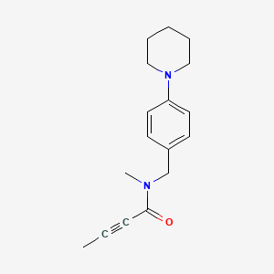 N-methyl-N-{[4-(piperidin-1-yl)phenyl]methyl}but-2-ynamide