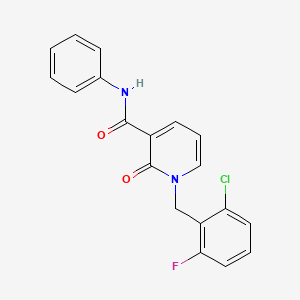 1-[(2-chloro-6-fluorophenyl)methyl]-2-oxo-N-phenylpyridine-3-carboxamide