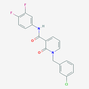molecular formula C19H13ClF2N2O2 B2744519 1-(3-氯苄基)-N-(3,4-二氟苯基)-2-氧代-1,2-二氢吡啶-3-甲酰胺 CAS No. 946379-03-9