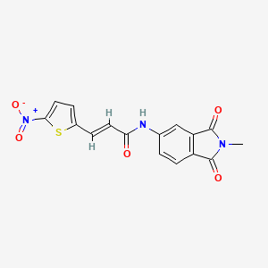 molecular formula C16H11N3O5S B2744527 (E)-N-(2-methyl-1,3-dioxoisoindolin-5-yl)-3-(5-nitrothiophen-2-yl)acrylamide CAS No. 476319-89-8