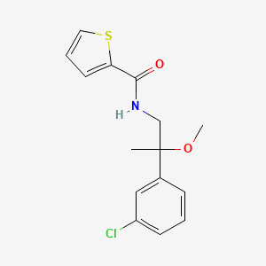 N-(2-(3-chlorophenyl)-2-methoxypropyl)thiophene-2-carboxamide