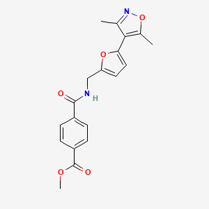 molecular formula C19H18N2O5 B2744531 Methyl 4-({[5-(3,5-dimethyl-1,2-oxazol-4-yl)furan-2-yl]methyl}carbamoyl)benzoate CAS No. 2415634-51-2