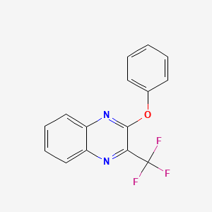 molecular formula C15H9F3N2O B2744537 2-Phenoxy-3-(trifluoromethyl)quinoxaline CAS No. 338773-58-3