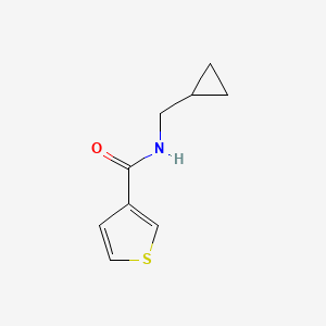 molecular formula C9H11NOS B2744546 N-(cyclopropylmethyl)thiophene-3-carboxamide CAS No. 1181513-20-1