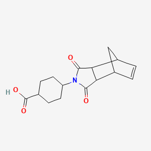 molecular formula C16H19NO4 B2744553 4-(1,3-dioxo-1,3,3a,4,7,7a-hexahydro-2H-4,7-methanoisoindol-2-yl)cyclohexanecarboxylic acid CAS No. 474091-02-6