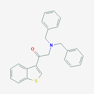 molecular formula C24H21NOS B274456 1-(1-Benzothien-3-yl)-2-(dibenzylamino)ethanone 