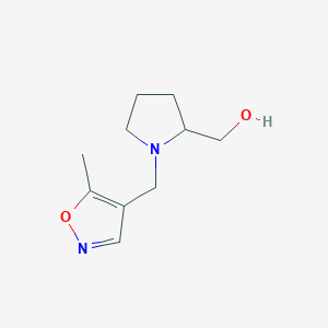 molecular formula C10H16N2O2 B2744560 (1-((5-甲基异噁唑-4-基)甲基)吡咯烷-2-基)甲醇 CAS No. 2157825-27-7