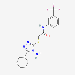 2-((4-amino-5-cyclohexyl-4H-1,2,4-triazol-3-yl)thio)-N-(3-(trifluoromethyl)phenyl)acetamide