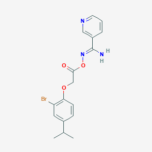 molecular formula C17H18BrN3O3 B2744567 (Z)-N'-(2-(2-溴-4-异丙基苯氧)乙酰氧基)烟酰亚胺 CAS No. 685514-48-1