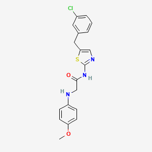 N-(5-(3-chlorobenzyl)thiazol-2-yl)-2-((4-methoxyphenyl)amino)acetamide