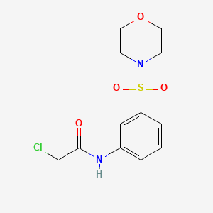 molecular formula C13H17ClN2O4S B2744575 2-chloro-N-(2-methyl-5-morpholin-4-ylsulfonylphenyl)acetamide CAS No. 379255-34-2