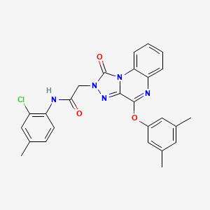 N-(2-chloro-4-methylphenyl)-2-(4-(3,5-dimethylphenoxy)-1-oxo-[1,2,4]triazolo[4,3-a]quinoxalin-2(1H)-yl)acetamide