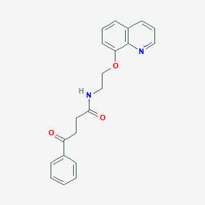 molecular formula C21H20N2O3 B2744581 4-氧代-4-苯基-N-(2-(喹啉-8-基氧基)乙基)丁酰胺 CAS No. 1206997-32-1