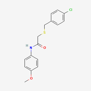 molecular formula C16H16ClNO2S B2744596 2-[(4-氯苄基)硫醚]-N-(4-甲氧基苯基)乙酰胺 CAS No. 310873-49-5