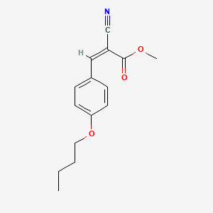 molecular formula C15H17NO3 B2744599 甲酸(2Z)-3-(4-丁氧基苯基)-2-氰基丙-2-烯酸甲酯 CAS No. 859231-27-9