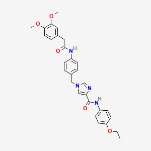 molecular formula C29H30N4O5 B2744600 1-(4-(2-(3,4-dimethoxyphenyl)acetamido)benzyl)-N-(4-ethoxyphenyl)-1H-imidazole-4-carboxamide CAS No. 1251593-06-2