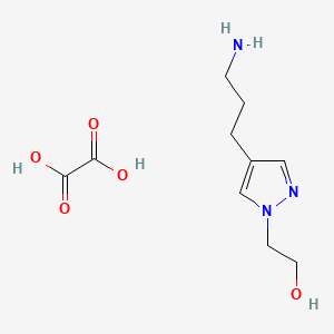 2-[4-(3-aminopropyl)-1H-pyrazol-1-yl]ethan-1-ol; oxalic acid