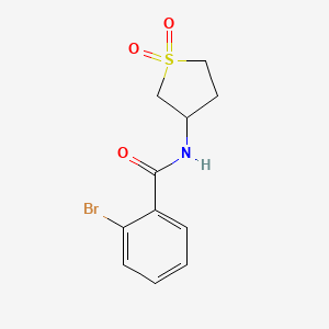 molecular formula C11H12BrNO3S B2744615 2-bromo-N-(1,1-dioxidotetrahydrothiophen-3-yl)benzamide CAS No. 303016-10-6