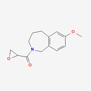 molecular formula C14H17NO3 B2744629 (7-Methoxy-1,3,4,5-tetrahydro-2-benzazepin-2-yl)-(oxiran-2-yl)methanone CAS No. 2411292-95-8