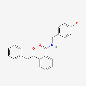 molecular formula C23H21NO3 B2744630 N-(4-甲氧基苄基)-2-(2-苯乙酰)苯甲酰胺 CAS No. 329929-12-6