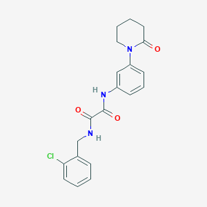 molecular formula C20H20ClN3O3 B2744645 N1-(2-氯苄基)-N2-(3-(2-氧代哌啶-1-基)苯基)草酰胺 CAS No. 941920-08-7