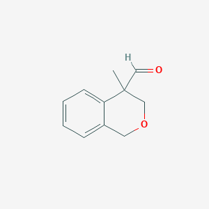 molecular formula C11H12O2 B2744650 4-methyl-3,4-dihydro-1H-2-benzopyran-4-carboxaldehyde CAS No. 161297-43-4