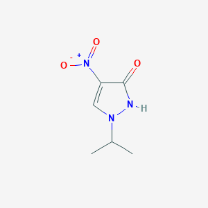 molecular formula C6H9N3O3 B2744676 4-硝基-2-异丙基-1H-吡唑-5-酮 CAS No. 2580217-09-8