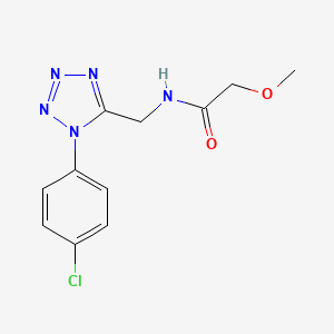 molecular formula C11H12ClN5O2 B2744688 N-((1-(4-chlorophenyl)-1H-tetrazol-5-yl)methyl)-2-methoxyacetamide CAS No. 920436-56-2