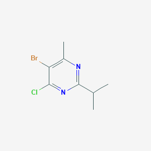 molecular formula C8H10BrClN2 B2744709 5-Bromo-4-chloro-2-isopropyl-6-methylpyrimidine CAS No. 1353101-79-7