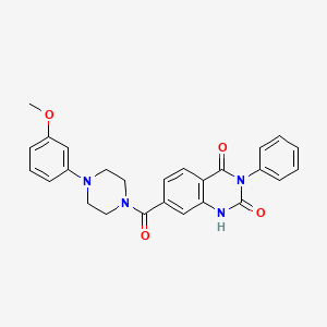 molecular formula C26H24N4O4 B2744727 7-(4-(3-methoxyphenyl)piperazine-1-carbonyl)-3-phenylquinazoline-2,4(1H,3H)-dione CAS No. 892296-36-5
