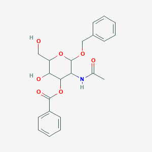 molecular formula C22H25NO7 B2744733 [5-Acetamido-3-hydroxy-2-(hydroxymethyl)-6-phenylmethoxyoxan-4-yl] benzoate CAS No. 1093406-56-4