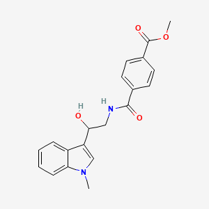 molecular formula C20H20N2O4 B2744738 methyl 4-((2-hydroxy-2-(1-methyl-1H-indol-3-yl)ethyl)carbamoyl)benzoate CAS No. 1448034-85-2