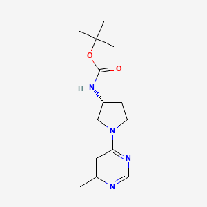 molecular formula C14H22N4O2 B2744743 tert-Butyl N-[(3R)-1-(6-methylpyrimidin-4-yl)pyrrolidin-3-yl]carbamate CAS No. 1365937-68-3