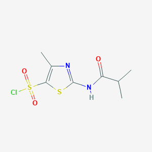 molecular formula C8H11ClN2O3S2 B2744747 4-Methyl-2-(2-methylpropanamido)-1,3-thiazole-5-sulfonyl chloride CAS No. 1291493-73-6