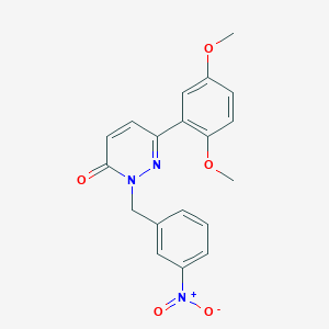 molecular formula C19H17N3O5 B2744753 6-(2,5-Dimethoxyphenyl)-2-[(3-nitrophenyl)methyl]pyridazin-3-one CAS No. 899968-31-1
